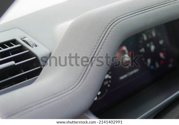Car air conditioning. The air flow inside the car.\
Detail interior of car.