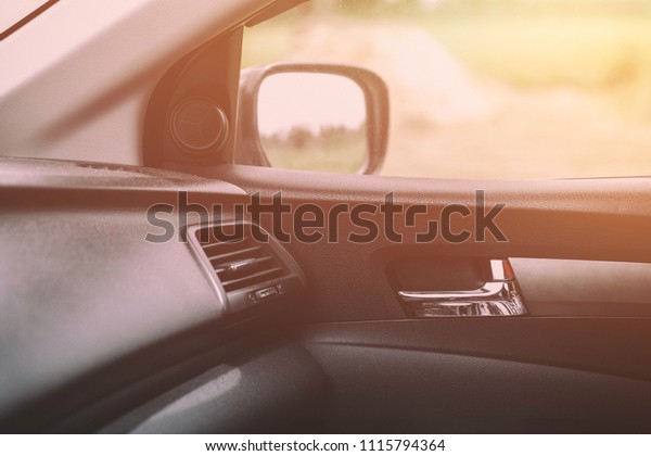 Car air conditioning system, Auto interior detail\
- Focus on air-con