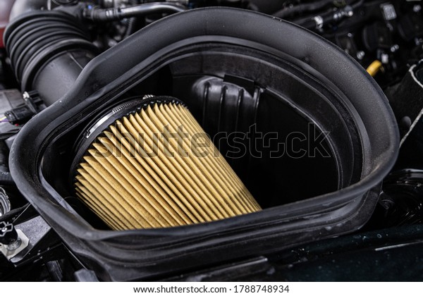 Car air filter. Car\
engine air filter