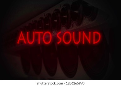 Car Audio Equipment Bass Treble Speakers Stock Photo 1286265970