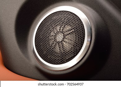 Car Audio System Close Up Honeycomb