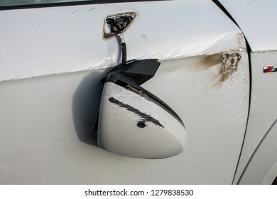 Car / Auto Crash; Broken Wing Mirror.