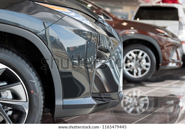 Car auto dealership. New cars at dealer
showroom. Prestigious
vehicles.
