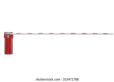 Car Barrier Isolated On White Background