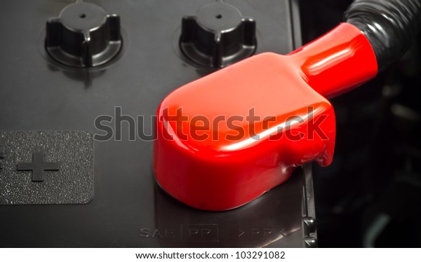 Car Battery Positive Polarity Stock Photo (Edit Now) 103291082