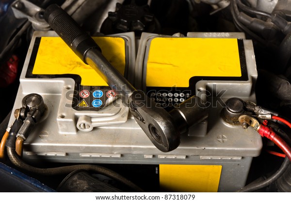 Car battery ready to be\
repaired