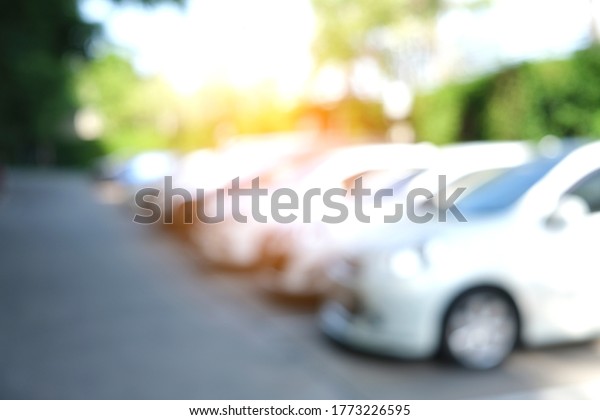 Car blur on park slope with\
trees neaenvironment  images showing sustainability are in\
greatr