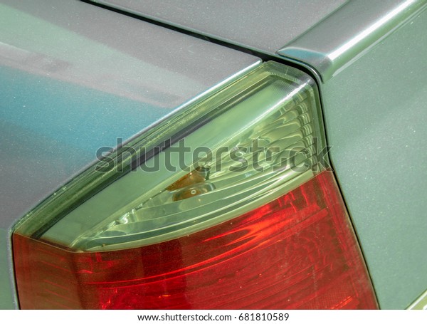 Car brake light close\
up