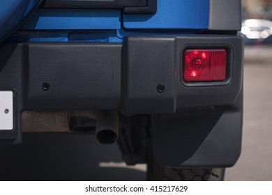 Car bumper with a stop signal and parktronic.