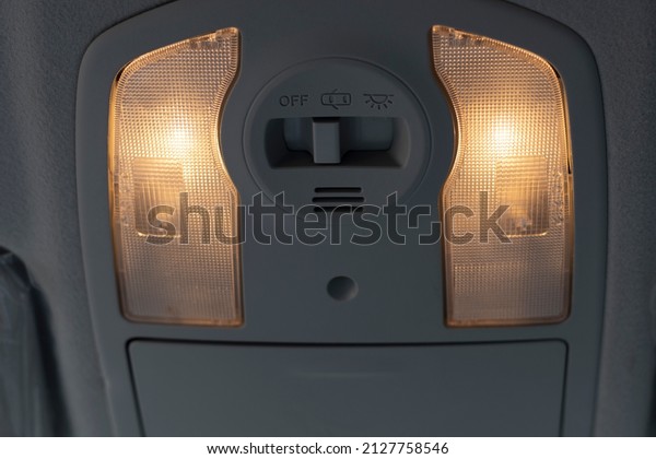 Car cabin lights switch\
on