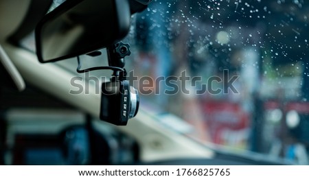 car camera with blur background
