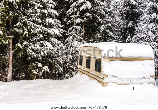 car camping
winter in the snow, in the ski
resort