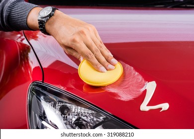 Car Care, Polishing The Red Car