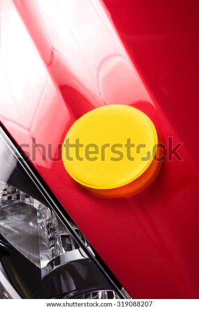car care, polishing the red\
car