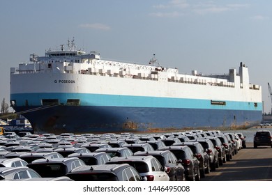 The Car carrier G Poseidon will be on April 18, 2019 in the port of Bremerhaven.