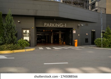 Car Check-in At The Garage For Cars Of An Apartment Building, Parking