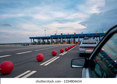 car at the checkpoint