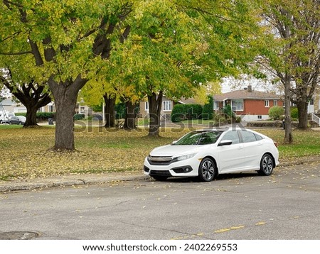 Car in the city Quebec Canada