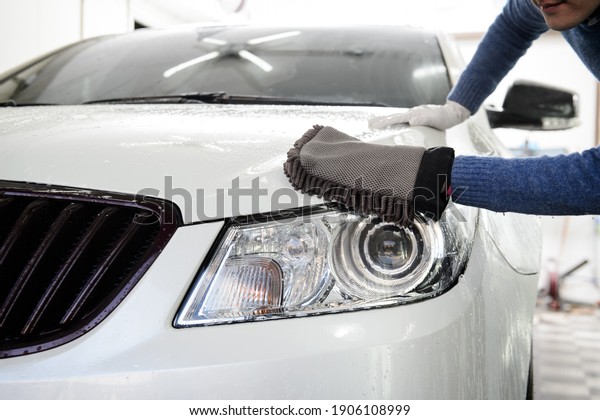 Car cleaning service swipe\
brush