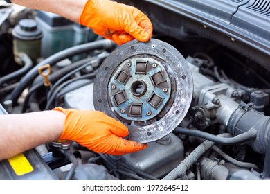 Car clutch disc failure repair replacement or inspection - Shutterstock ID 1972645412