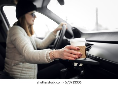 Car Coffee Woman