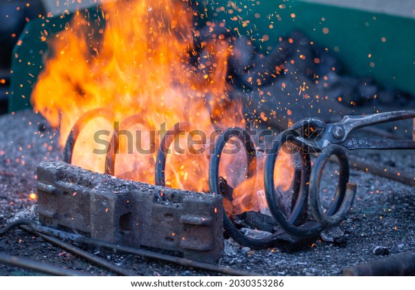 Car\
Coil Spring in fire , Bistrita, Romania ,august\
2021,