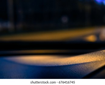 car console at night
