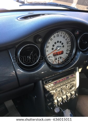 Car console,Mini cooper Stock photo © 