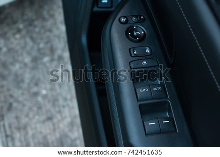 Car control panel of auto button glass door