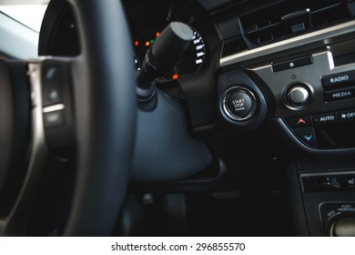 Car control panel close up
