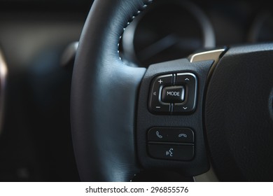 Car control panel close up