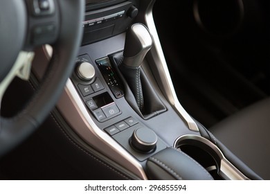 Car Control Panel Close Up