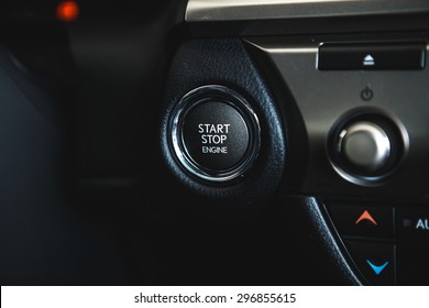 Car control panel close up