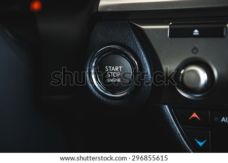 Car control panel close up