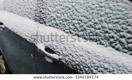 Image, Stock Photo frosty morning in March…