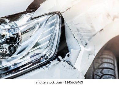 Car Crash Accident Front Fender Light Stock Photo 1145632463 | Shutterstock