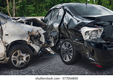 car crash accident on the road - Shutterstock ID 577056850