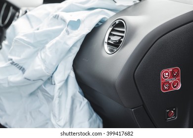 Car Crash Air Bag, Blue,  Inscription Airbag 