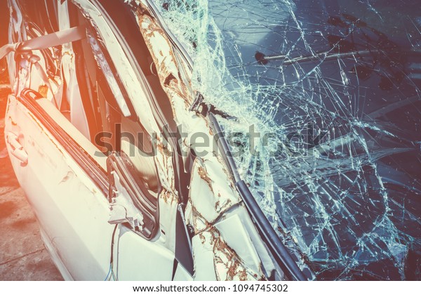 \
Car crash broken\
mirror.