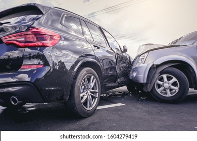 Car crash dangerous accident on the road. - Shutterstock ID 1604279419