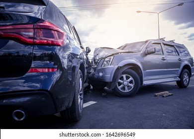 Car crash dangerous accident on the road. - Shutterstock ID 1642696549