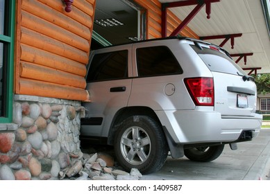 Car Crash Through Wall