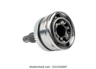 Car CV Joint. Drive Shaft Joint Isolated On White Background. New Constant Velocity Joints. New Automotive CV Joints. Quality Spare Parts For Car Service Or Maintenance