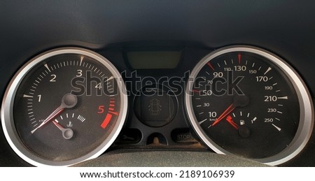 Car dashboard automobile control panel speed display