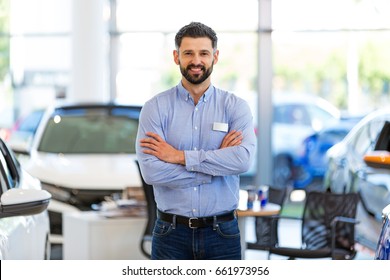 Car Dealer In Showroom
