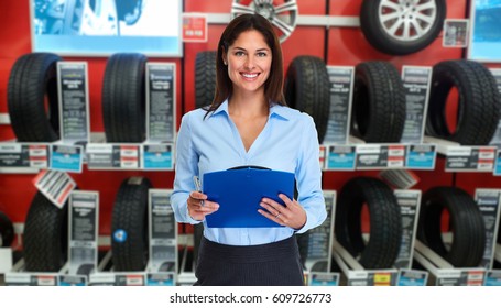 Car dealer woman