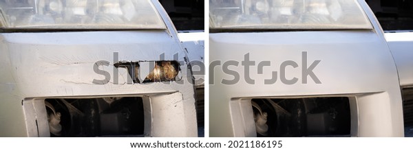 Car Dent Damage\
Repair Before And After