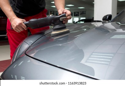 Car detailing concept. Auto cleaning and polish.