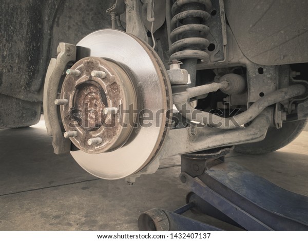 Car Disc Brake and Shock absorber. Changing\
Tire or Fix Tire air leaked. \
