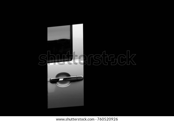 car door handle - black and
white